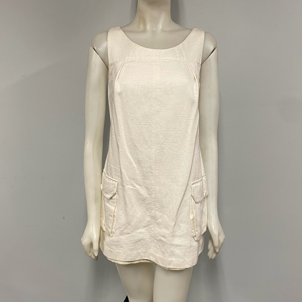 Rolando Santana White Sleeveless Dress size 4